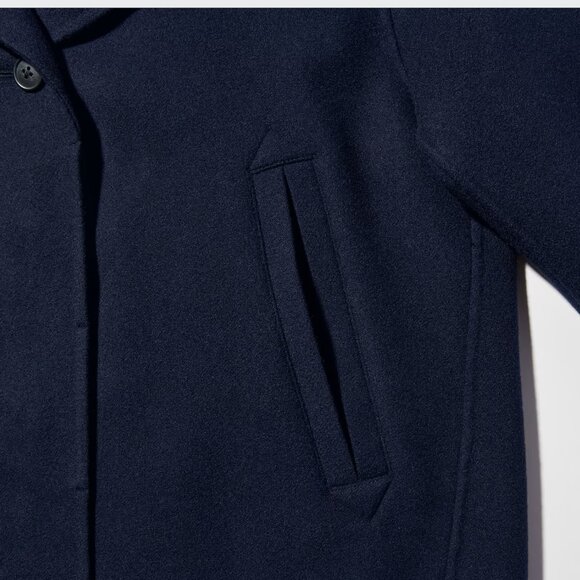 Jil Sander +J Uniqlo Women Oversized Double Face Shirt Jacket Navy Size L NWT - Picture 11 of 16
